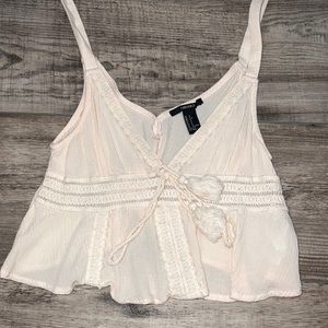 Cream crop top